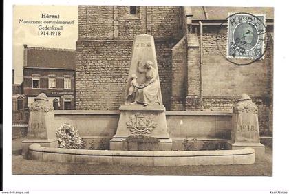 Herent - Gedenkzuil 1914-1918.