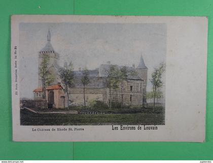 Les Environs de Louvain Le Château de Rhode St.Pierre (Nels colorisée)