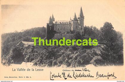 CPA LA VALLEE DE LA LESSE CHATEAU DE CELLES VEVES COMTE DE LIEDEKERKE BEAUFORT NELS SERIE 8 NO 2