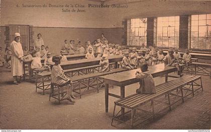 [-10%] BELGIQUE - Sanatorium du Domaine de la Chise - Piétrebais (Brabant) - Salle de jeux - animé - Carte Postale Ancie