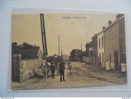 JUPRELLE Rue du Tige Attelage Cheval Charette Charrette Animée  Carte Postale