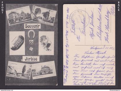 Postcard Jurbise Belgium WWI Feldpost 1916 Multiview RPPC