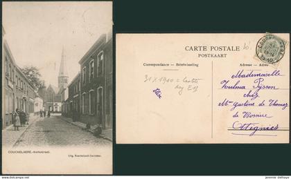 Carte postale - Couckelaere / koekelare : kerkstraat (Uitg. Baeckelandt-devreker)