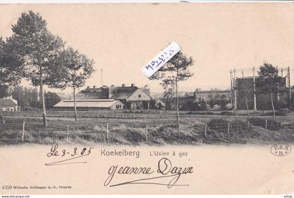 Koekelberg :  L'Usine a Gaz  1905 avec timbre