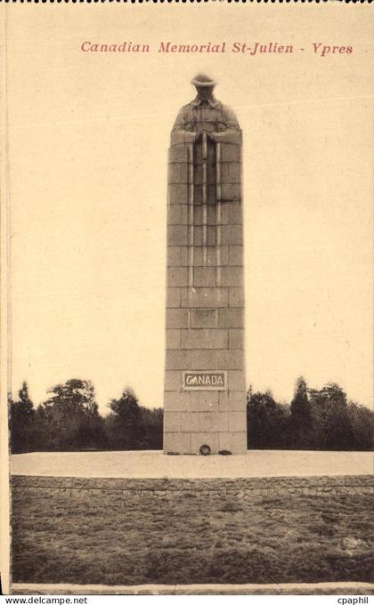 CPA Canadian Memorial St Julien Ypres Militaria