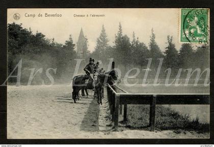 CPA / postcard / Bourg Léopold / Leopoldsburg / Camp de Beverloo / Chevaux à l'abreuvoir / Ed. Liévin Soeurs / 1913