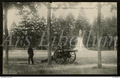 CPA / postcard / Bourg Léopold / Leopoldsburg / Camp de Beverloo / Place du canon / Ed. Désiré Gotthold / 1913