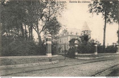 [-5%] BELGIQUE - Lincent - Entrée du château - Vue principale - Carte postale ancienne