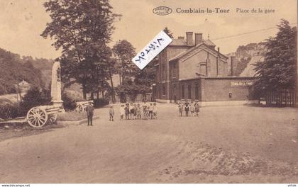 Comblain-au-Pont :  place de la gare    ecrit avec timbre