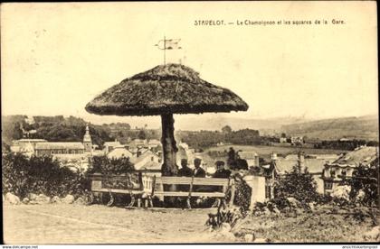 CPA Stavelot Wallonie Lüttich, Le Champignon und die Gare-Plätze