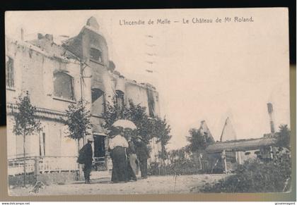 MELLE   L'INCENDIE DE MELLE     LE CHATEAU DE Mr ROLAND