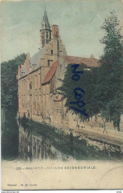 Mechelen :  maison seigneuriale  ( 1908 )