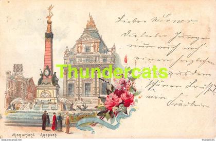 CPA BRUXELLES LITHO MONUMENT ANSPACH