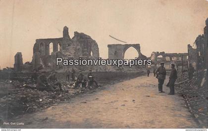 CARTE PHOTO ALLEMANDE MESSINES MESEN 1917 EGLISE DEVASTEE RUINES