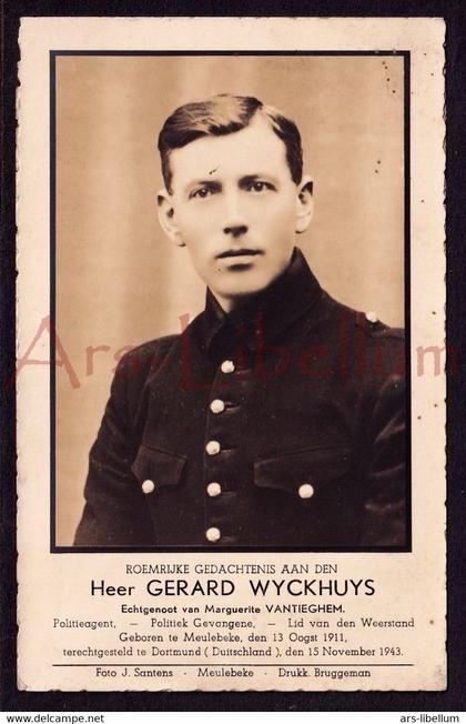 Photo card / foto / Verzet / Gerard Wyckhuys / weerstand / politiek gevangene / Meulebeke / Dortmund / 1943 / 2 scans