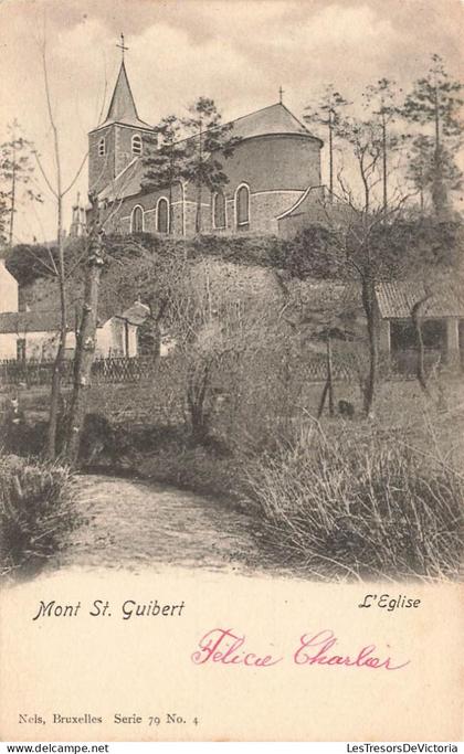 [-10%] BELGIQUE - Mont Saint Guibert - Vue sur lEglise - Carte postale ancienne