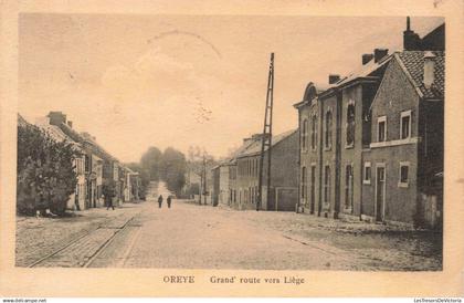 BELGIQUE - Oreye - Grand'route vers Liège - animé - Carte Postale Ancienne