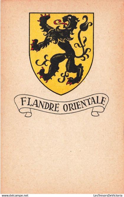 [-5%] BELGIQUE - Flandre Orientale - drapeau - Carte Postale Ancienne