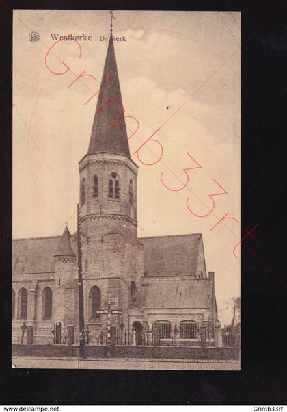 Westkerke - De Kerk - postkaart