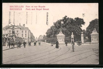 AK Brüssel / Bruxelles, Park and Royal Street