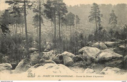 CPA Foret de fontainebleau entrée du desert d'Apremont