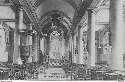 PERWEZ. L'EGLISE. BELLE ANIMATION.