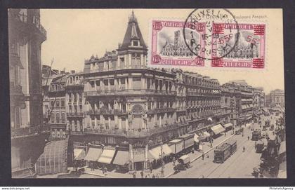 BELGIUM, Postcard, Brussels, Boulevard Anspach