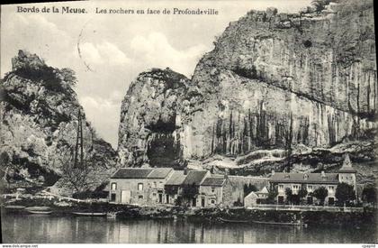 CPA Bords De La Meuse Les Rochers En Face De Profondeville