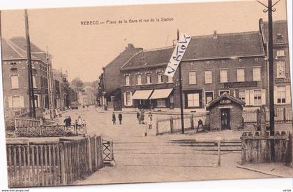 Rebecq :  place de la gare et rue de la station  (  edit maison Devalck __________)