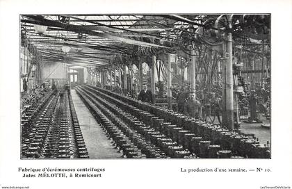[-50%] CPA - Belgique - Remicourt - Fabrique DEcrémeuses Centrifuges Jules Mélotte - La Production DUne Semaine - Anim