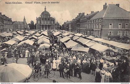 Belgique - SAINT-GHISLAIN (Hainaut) Grand'Place - Jour de marché