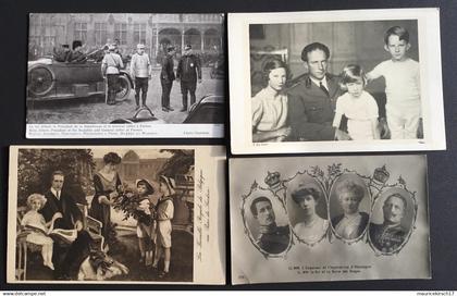 Joli lot de 4 cartes postales de la famille royale prince princesse royalty Adel königshaus belge belgique belgie