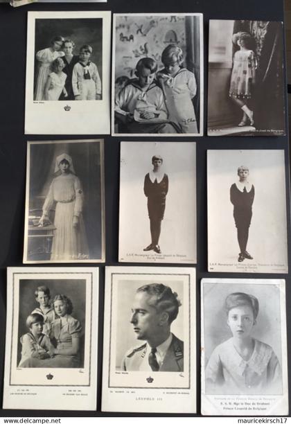 Joli lot de 9 cartes postales de la famille royale prince princesse royalty Adel königshaus belge belgique belgie