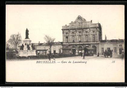 AK Brüssel / Bruxelles, Gare du Luxembourg, Bahnhof