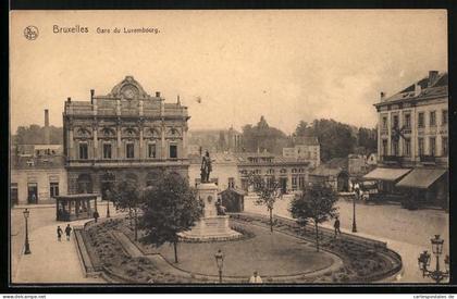 AK Brüssel / Bruxelles, la Gare du Luxembourg, Bahnhof