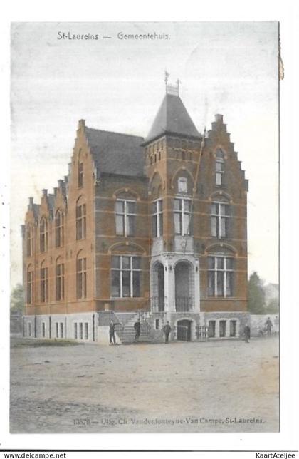 Sint-Laureins - Gemeentehuis (in kleur).