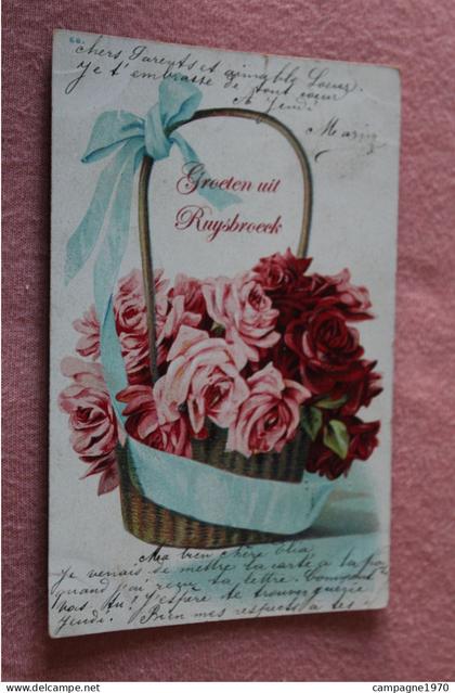 CPA FANTAISIE - RUISBROEK ( SINT PIETERS LEEUW OF PUURS ST AMANDS ) - GROETEN UIT RUYSBROECK - 1905