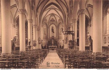 [-15%] BELGIQUE - Wichelen - Kerk - Nels - Fr De Paepe - intérieur - spiritualité - décoration - Carte postale ancienne