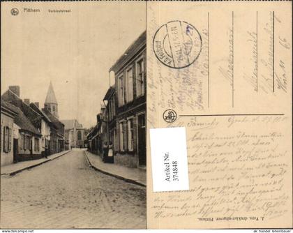 374848,Belgium Pitthem Pittem Verbieststraat Straßenansicht Kirche