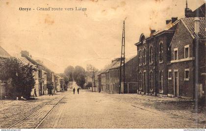 [-50%] BELGIQUE - Oreye - Grandroute vers Liège - Carte Postale ancienne