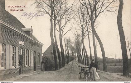 AK Moorslede Statiestraat Straßenansicht Moorslede Belgien 1915 Feldpostkarte