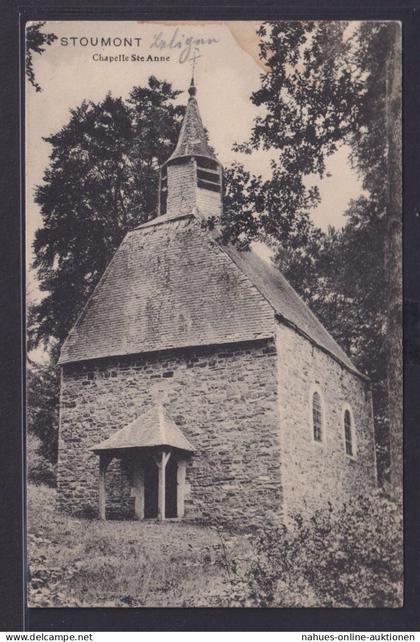 Ansichtskarte Stoumont Belgien Kapelle St. Anne Kirche Religion Feldpostkarte