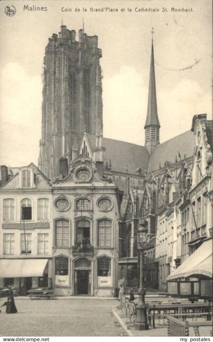 Malines Mechelen Flandre Malines Cathedrale St. Rombaut Grand Place