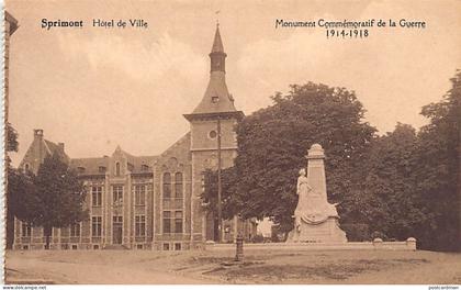 Belgique - SPRIMONT (Liège) Hôtel de Ville - Monument aux Morts 1914-1918