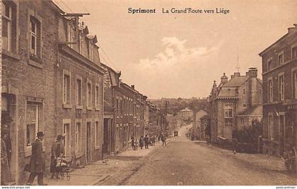 Belgique - SPRIMONT (Liège) La Grand'Route vers Liège