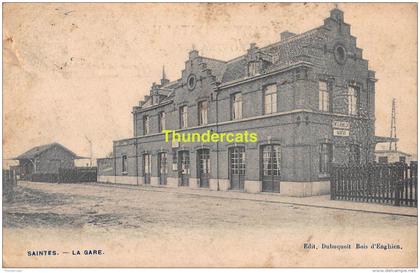 CPA  SAINTES LA GARE SINTE REMELDE  ( CHEMIN DE FER STATIE STATION GARE TRAIN )