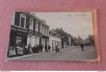 CPA - TUBIZE - RUE DE MONS ( BELLE ANIMATION DEVANT L'IMPRIMERIE PHILIPPART PIERLOT ) - 1915