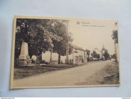 ASSENOIS Monument aux Morts de la Guerre Petite Animation Animée Carte Postale PK CP AK
