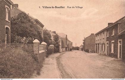 [-10%] BELGIQUE - Villers le Bouillet - Rue du Village - Edit Cuivers- Lemye - Carte postale ancienne