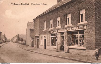 [-5%] BELGIQUE - Villers le Bouillet - Un coin du Village - Poêlerie - Quincaillerie - Carte Postale Ancienne